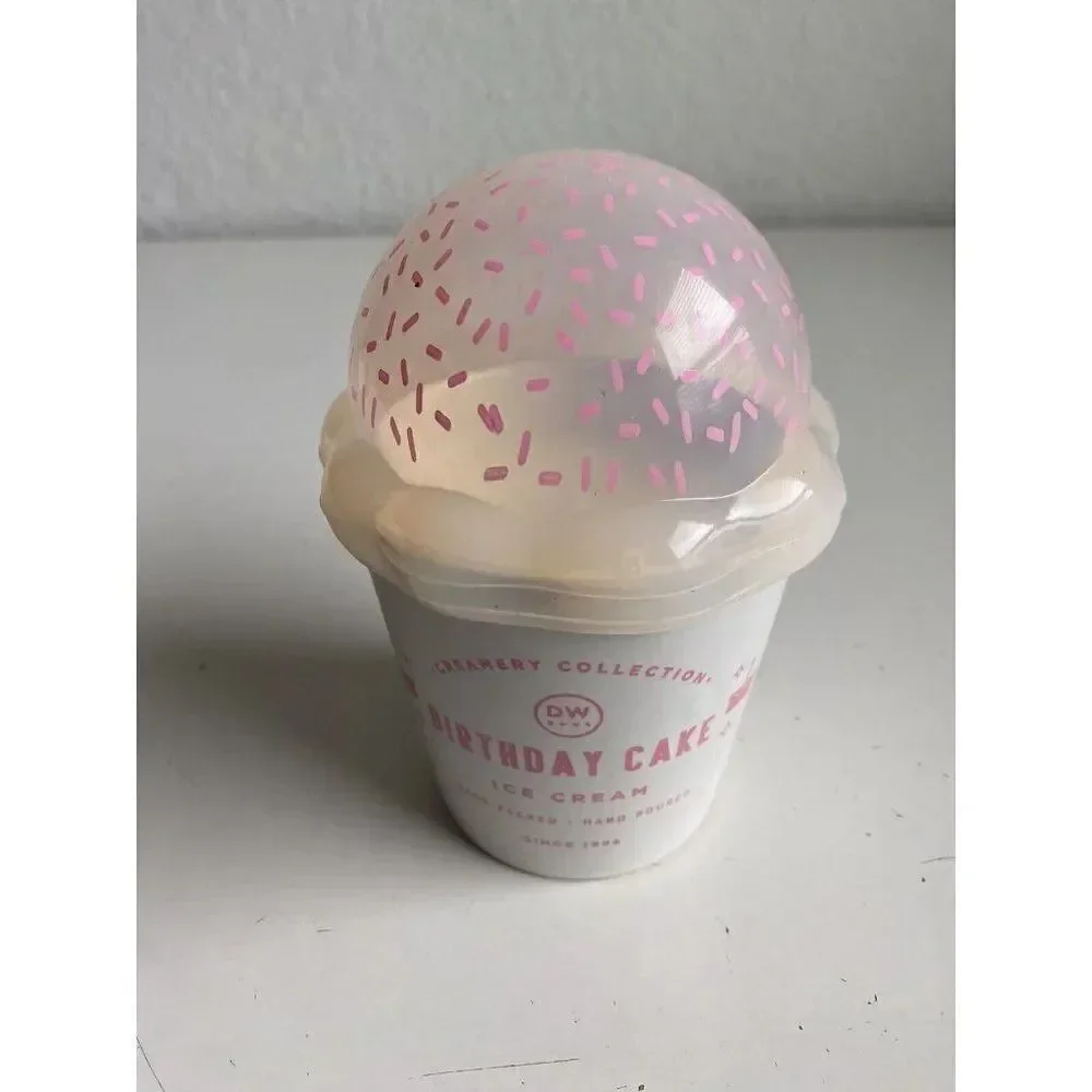 DW Home Birthday Cake Scented Candle 10.8 Oz Creamery Collection‎ Decorative Lid